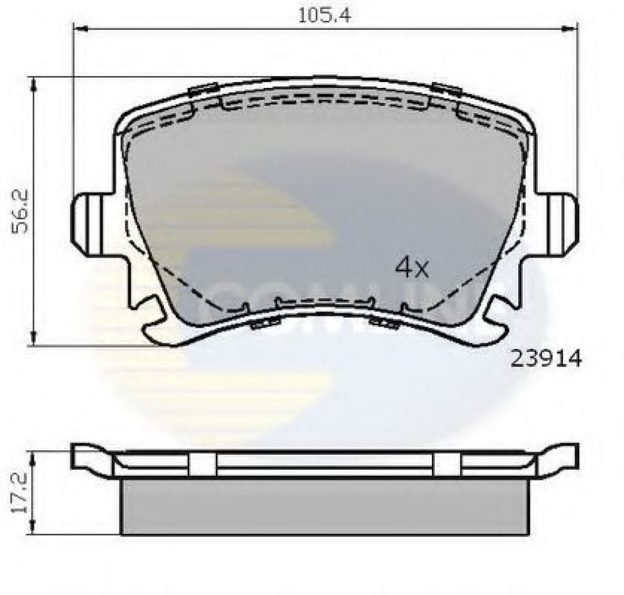 Set placute frana,frana disc VW CADDY III Combi (2KB, 2KJ, 2CB, 2CJ) (2004 - 2016) COMLINE CBP01284 piesa NOUA
