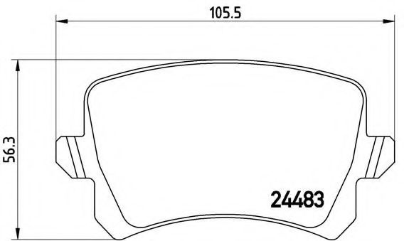Set placute frana,frana disc VW CC (358) (2011 - 2016) BREMBO P 85 108 piesa NOUA