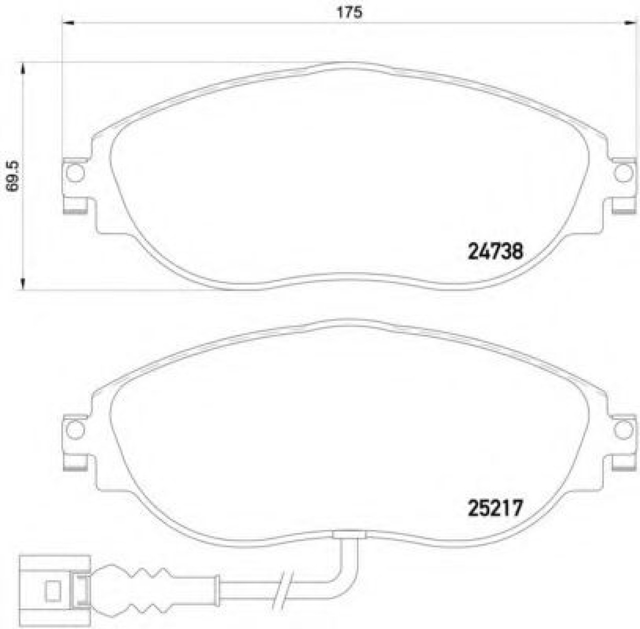 Set placute frana,frana disc VW CC (358) (2011 - 2016) BREMBO P 85 131 piesa NOUA