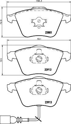 Set placute frana,frana disc VW CC (358) (2011 - 2016) TEXTAR 2380101 piesa NOUA