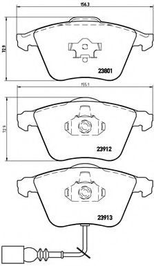 Set placute frana,frana disc VW CC (358) (2011 - 2016) BREMBO P 85 079 piesa NOUA