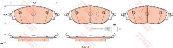 Set placute frana,frana disc VW CC (358) (2011 - 2016) TRW GDB1918 piesa NOUA