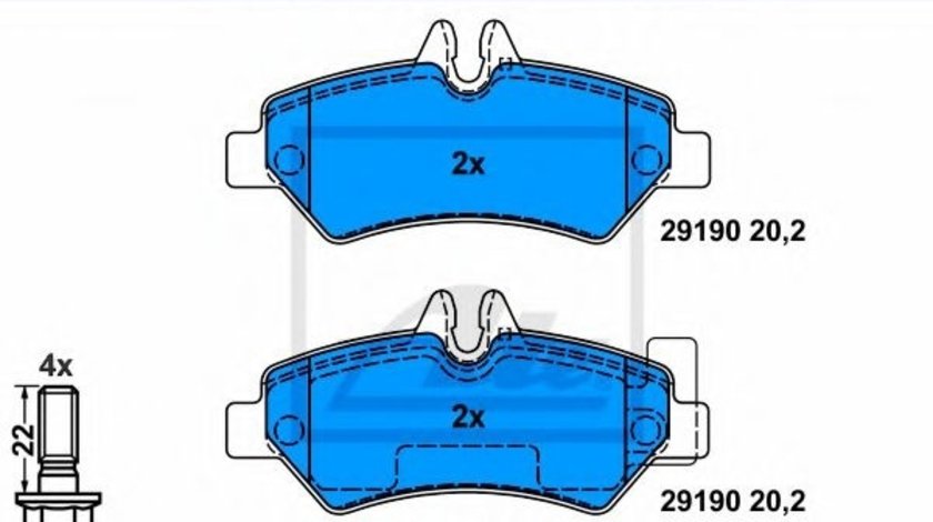 Set placute frana,frana disc VW CRAFTER 30-35 bus (2E) (2006 - 2016) ATE 13.0460-3832.2 piesa NOUA