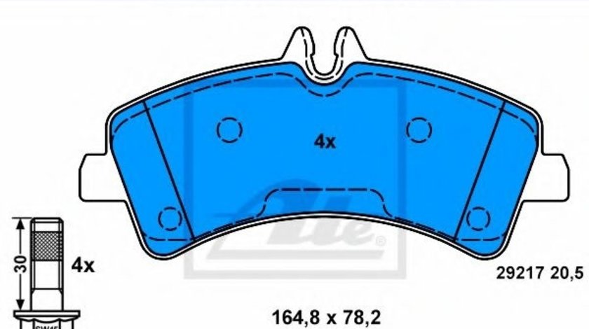 Set placute frana,frana disc VW CRAFTER 30-50 platou / sasiu (2F) (2006 - 2016) ATE 13.0460-3842.2 piesa NOUA