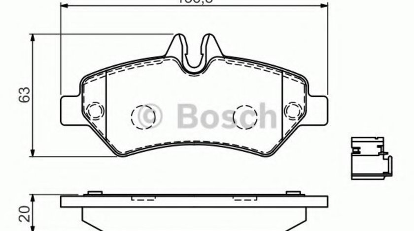 Set placute frana,frana disc VW CRAFTER 30-50 caroserie (2E) (2006 - 2016) BOSCH 0 986 494 601 piesa NOUA