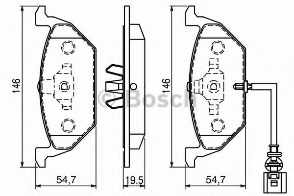 Set placute frana,frana disc VW EOS (1F7, 1F8) (2006 - 2016) BOSCH 0 986 494 019 piesa NOUA