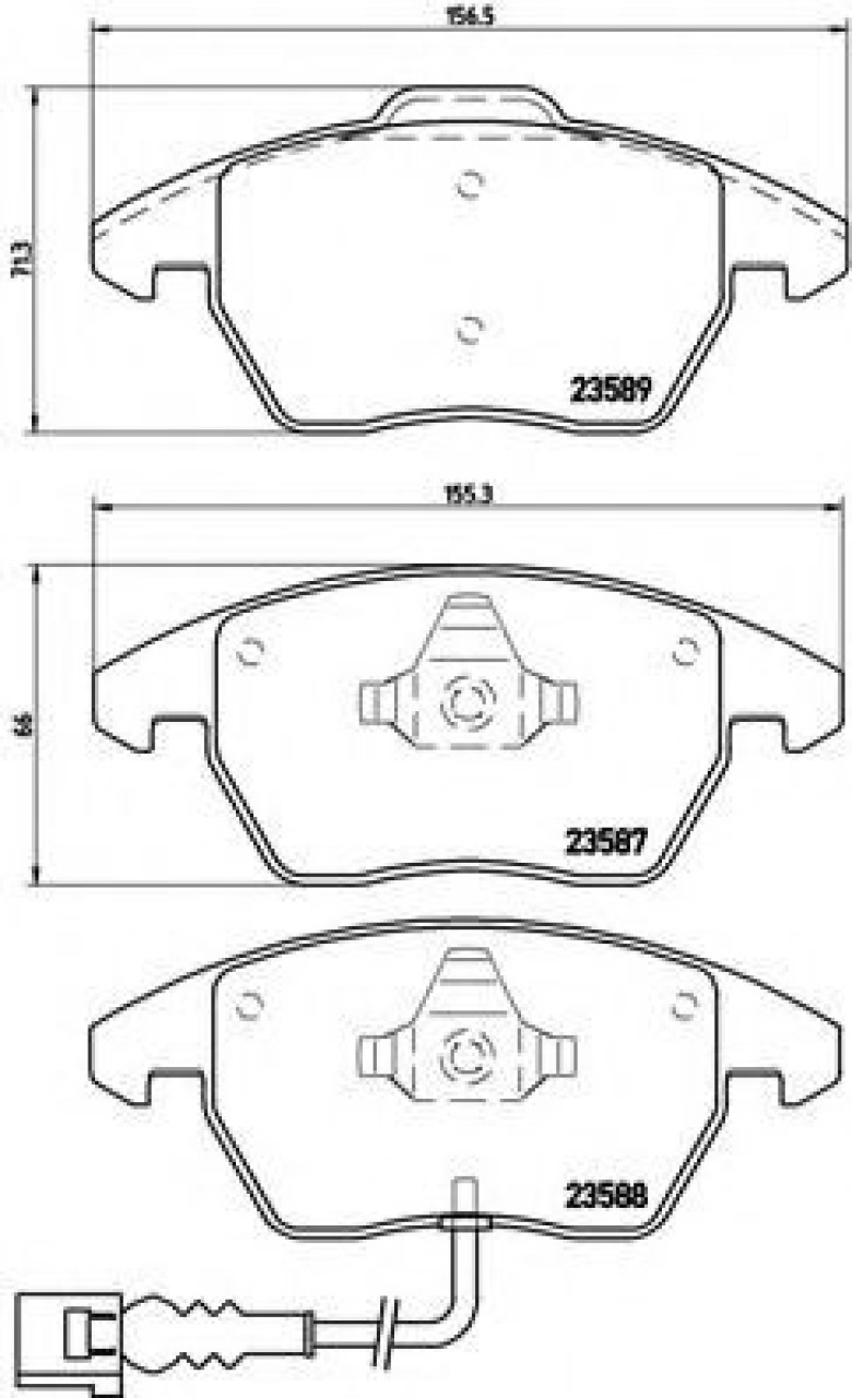 Set placute frana,frana disc VW EOS (1F7, 1F8) (2006 - 2016) BREMBO P 85 075 piesa NOUA