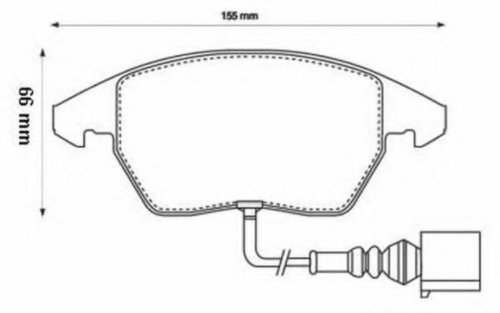 Set placute frana,frana disc VW EOS (1F7, 1F8) (2006 - 2016) JURID 573128JC piesa NOUA