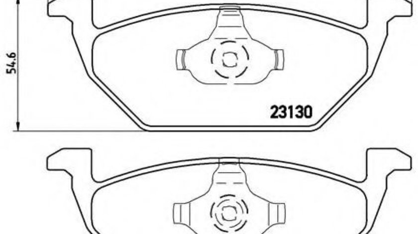 Set placute frana,frana disc VW FOX (5Z1, 5Z3) (2003 - 2016) BREMBO P 85 041 piesa NOUA