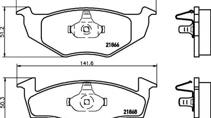 Set placute frana,frana disc VW FOX (5Z1, 5Z3) (2003 - 2016) TEXTAR 2186602 piesa NOUA