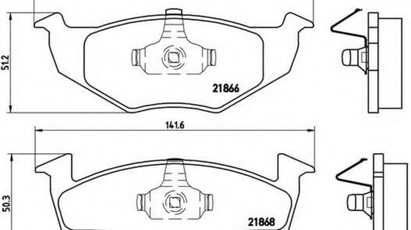 Set placute frana,frana disc VW FOX (5Z1, 5Z3) (2003 - 2016) BREMBO P 85 025 - produs NOU