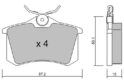 Set placute frana,frana disc VW GOLF III (1H1) (1991 - 1998) OE 440602466R piesa NOUA