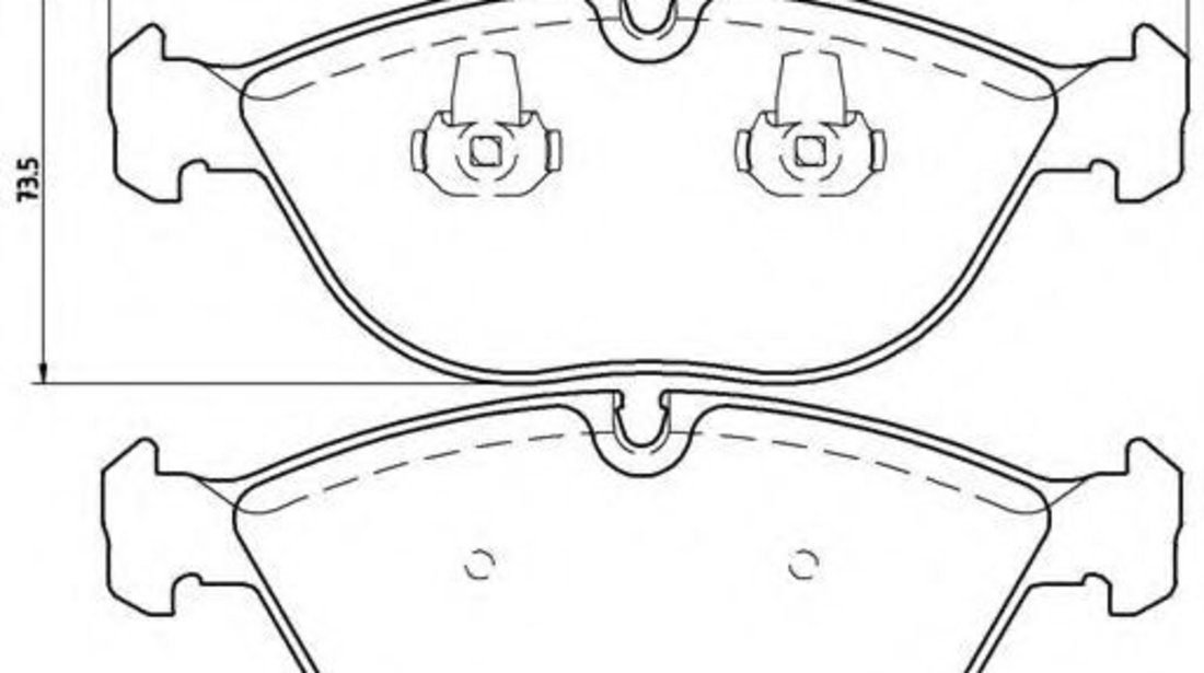 Set placute frana,frana disc VW GOLF IV (1J1) (1997 - 2005) BREMBO P 06 019 piesa NOUA