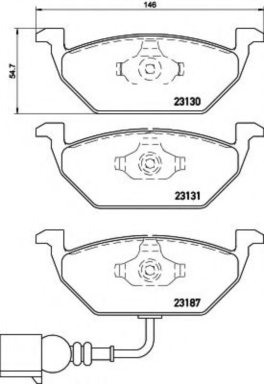 Set placute frana,frana disc VW GOLF IV Variant (1J5) (1999 - 2006) BREMBO P 85 072 piesa NOUA