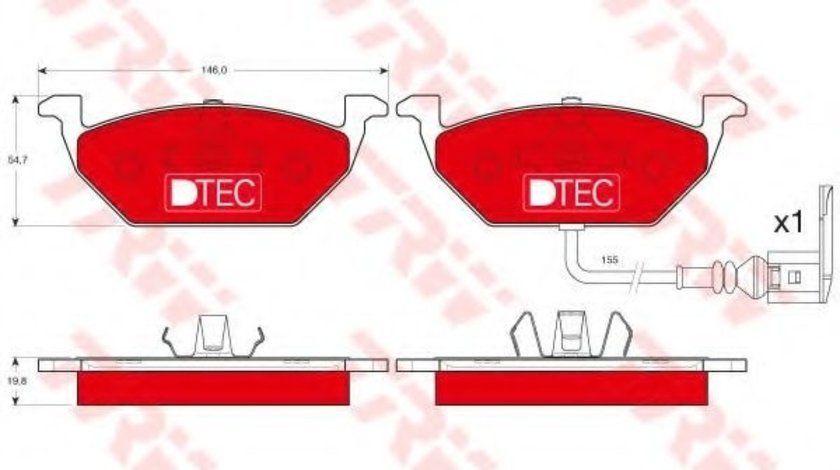 Set placute frana,frana disc VW GOLF IV Variant (1J5) (1999 - 2006) TRW GDB1386DTE piesa NOUA