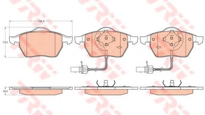 Set placute frana,frana disc VW GOLF IV Variant (1J5) (1999 - 2006) TRW GDB1307 piesa NOUA