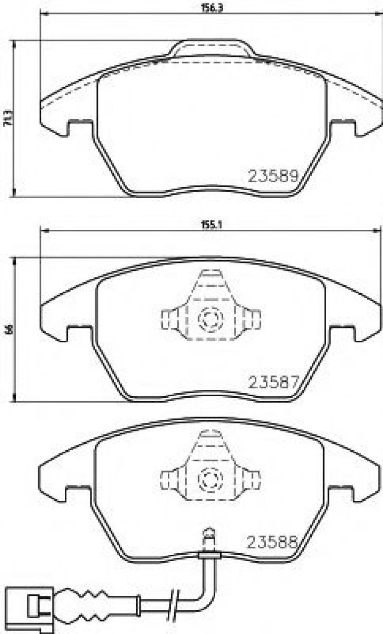 Set placute frana,frana disc VW GOLF PLUS (5M1, 521) (2005 - 2013) TEXTAR 2358701 piesa NOUA