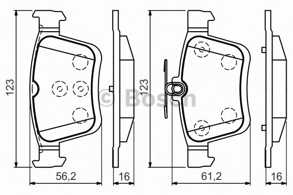 Set placute frana,frana disc VW GOLF SPORTSVAN (AM1) (2014 - 2016) BOSCH 0 986 494 659 piesa NOUA