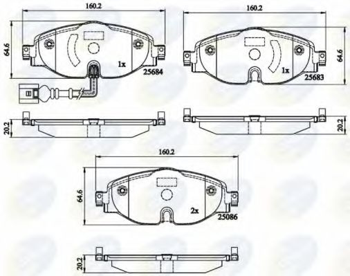 Set placute frana,frana disc VW GOLF SPORTSVAN (AM1) (2014 - 2016) COMLINE CBP12158 piesa NOUA