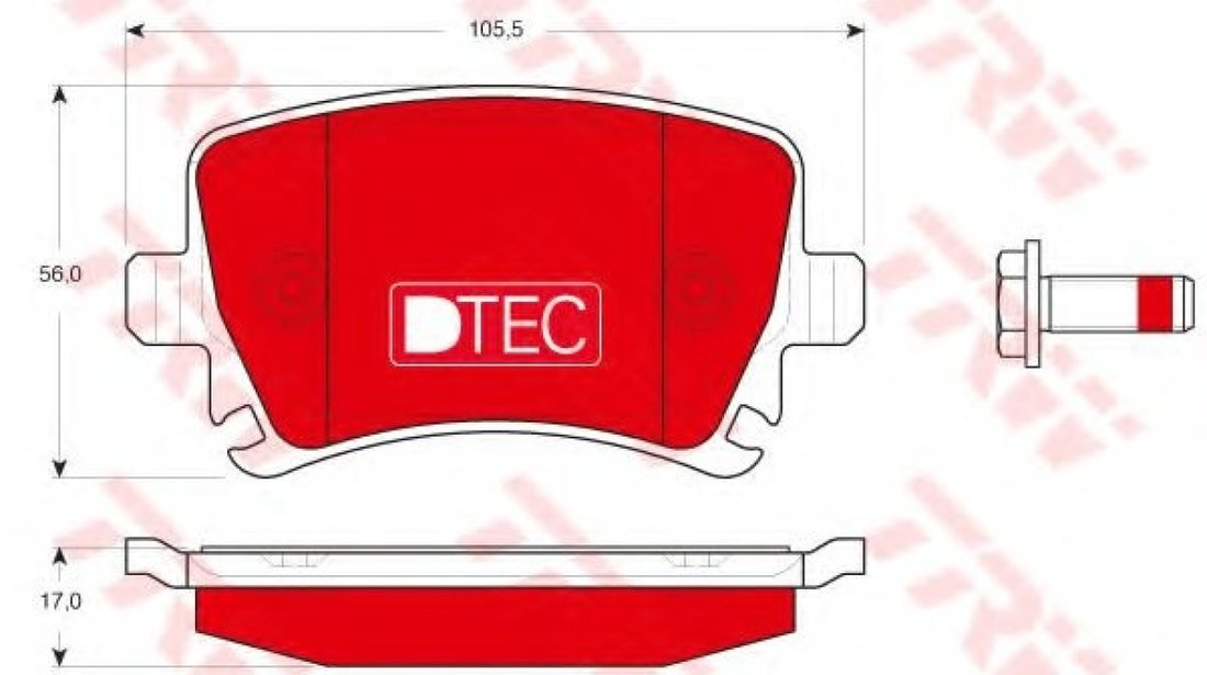 Set placute frana,frana disc VW GOLF V (1K1) (2003 - 2009) TRW GDB1622DTE piesa NOUA