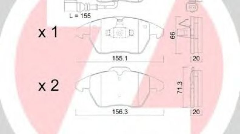 Set placute frana,frana disc VW GOLF VI (5K1) (2008 - 2013) ZIMMERMANN 23587.200.1 piesa NOUA