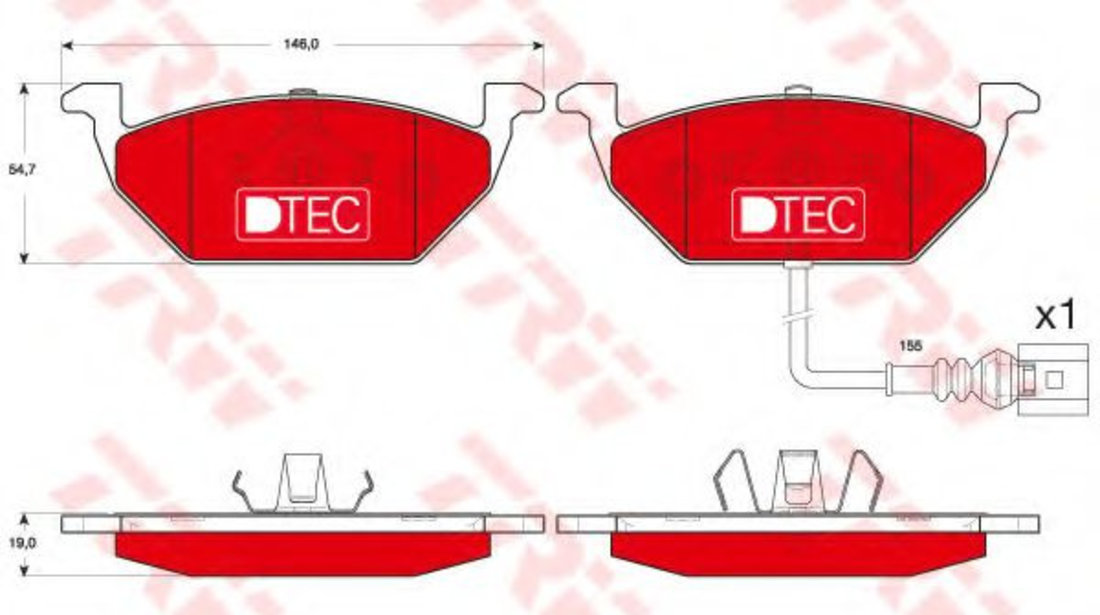 Set placute frana,frana disc VW GOLF VI (5K1) (2008 - 2013) TRW GDB1658DTE piesa NOUA