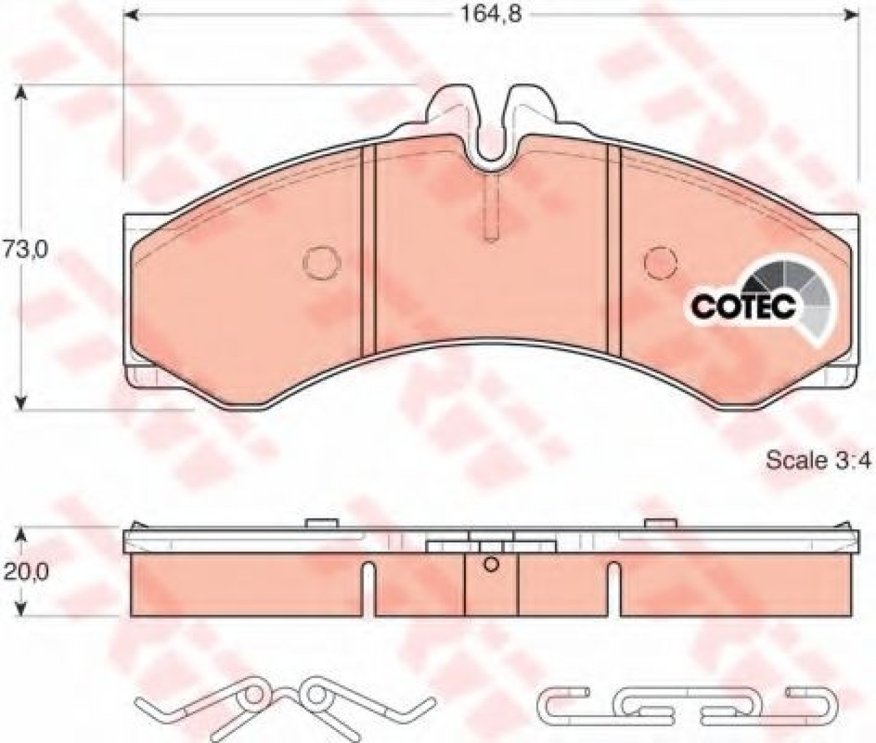 Set placute frana,frana disc VW LT II bus (2DB, 2DE, 2DK) (1996 - 2006) TRW GDB1288 piesa NOUA
