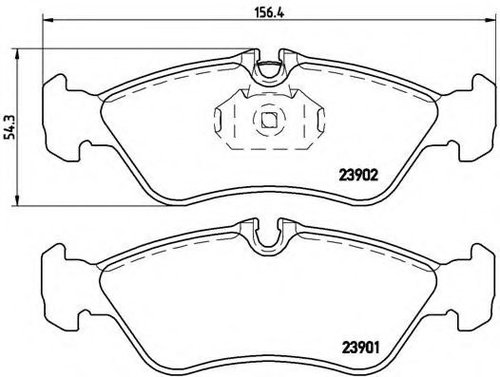 Set placute frana,frana disc VW LT II bus (2DB, 2DE, 2DK) (1996 - 2006) BREMBO P 50 082 piesa NOUA