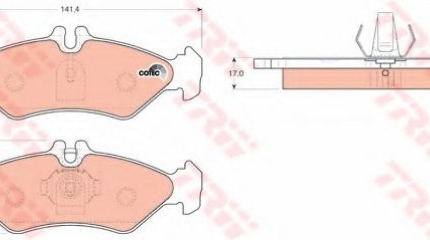 Set placute frana,frana disc VW LT II bus (2DB, 2DE, 2DK) (1996 - 2006) TRW GDB1262 produs NOU
