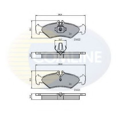 Set placute frana,frana disc VW LT II bus (2DB, 2DE, 2DK) (1996 - 2006) COMLINE CBP0453 piesa NOUA