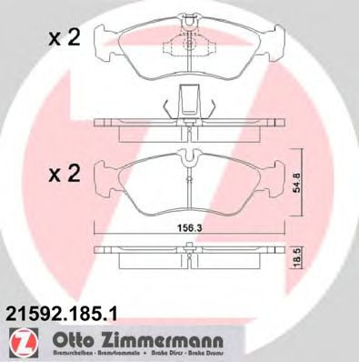 Set placute frana,frana disc VW LT II bus (2DB, 2DE, 2DK) (1996 - 2006) ZIMMERMANN 21592.185.1 piesa...