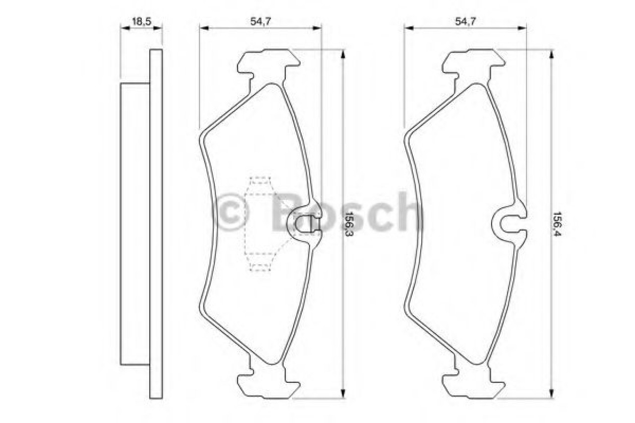 Set placute frana,frana disc VW LT II bus (2DB, 2DE, 2DK) (1996 - 2006) BOSCH 0 986 424 219 piesa NOUA
