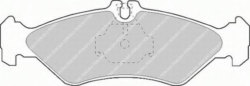 Set placute frana,frana disc VW LT II bus (2DB, 2DE, 2DK) (1996 - 2006) FERODO FVR1039 piesa NOUA