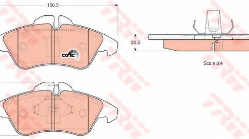 Set placute frana,frana disc VW LT II caroserie (2DA, 2DD, 2DH) (1996 - 2006) TRW GDB1220 produs NOU