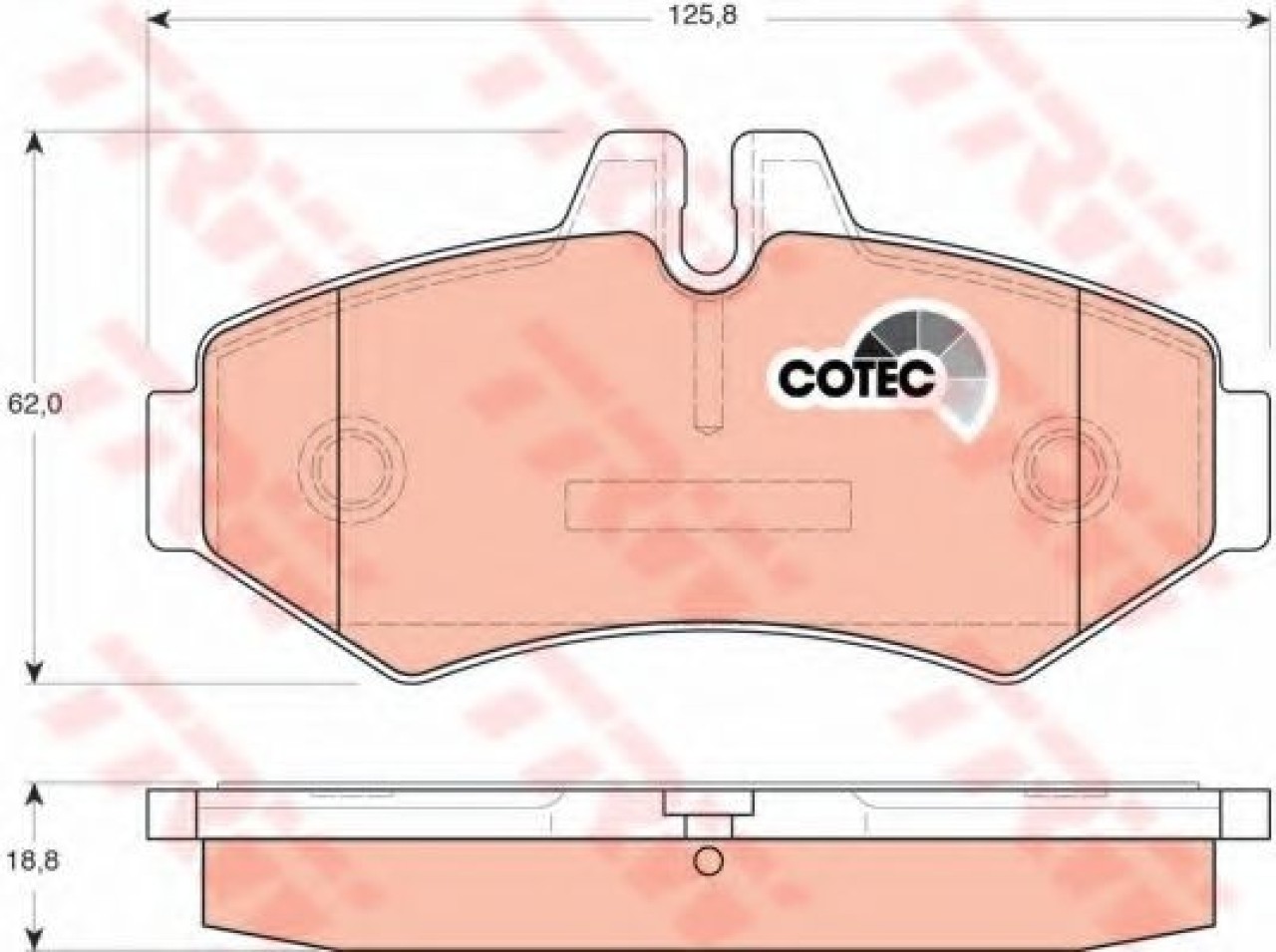 Set placute frana,frana disc VW LT II caroserie (2DA, 2DD, 2DH) (1996 - 2006) TRW GDB1399 piesa NOUA
