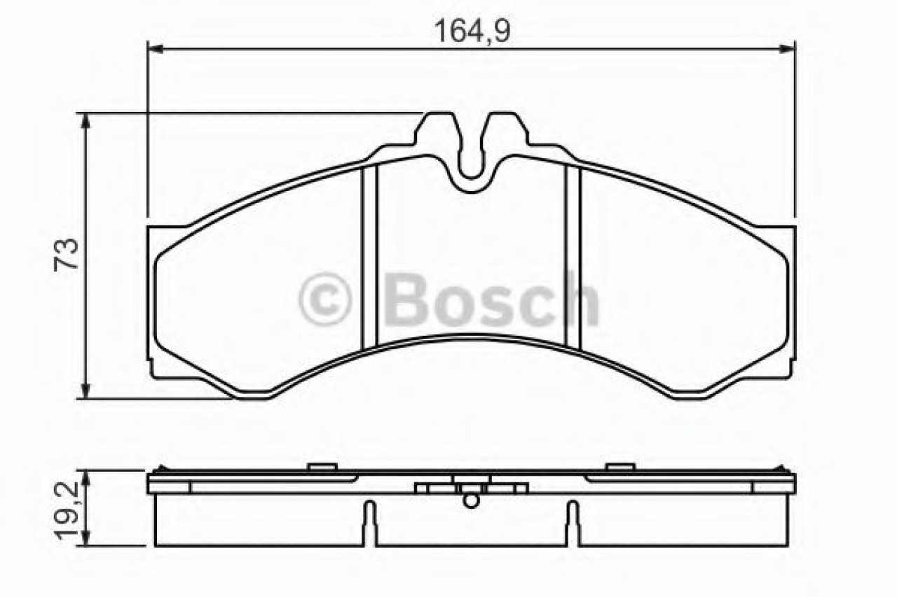 Set placute frana,frana disc VW LT II caroserie (2DA, 2DD, 2DH) (1996 - 2006) BOSCH 0 986 424 832 piesa NOUA