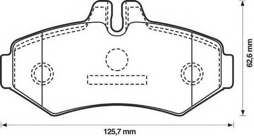 Set placute frana,frana disc VW LT II platou / sasiu (2DC, 2DF, 2DG, 2DL, 2DM) (1996 - 2006) JURID 5...