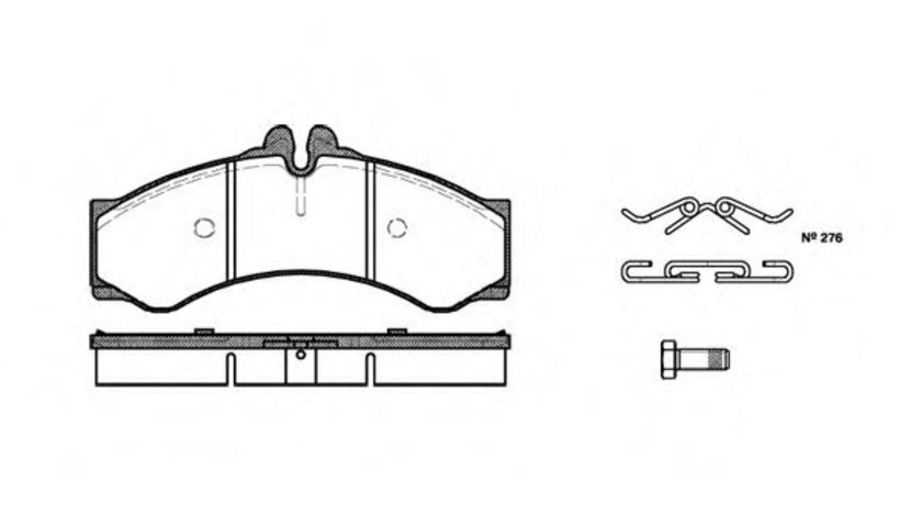 Set placute frana,frana disc VW LT II platou / sasiu (2DC, 2DF, 2DG, 2DL, 2DM) (1996 - 2006) REMSA 0614.00 piesa NOUA