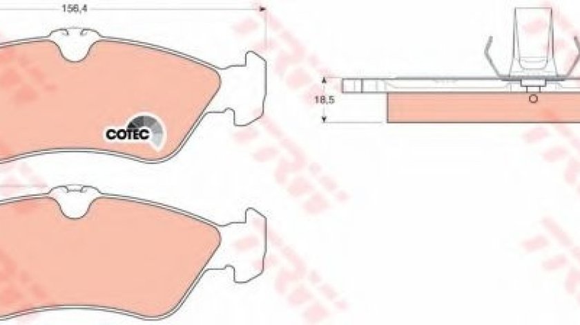 Set placute frana,frana disc VW LT II platou / sasiu (2DC, 2DF, 2DG, 2DL, 2DM) (1996 - 2006) TRW GDB1263 produs NOU