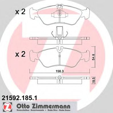 Set placute frana,frana disc VW LT II platou / sasiu (2DC, 2DF, 2DG, 2DL, 2DM) (1996 - 2006) ZIMMERMANN 21592.185.1 piesa NOUA