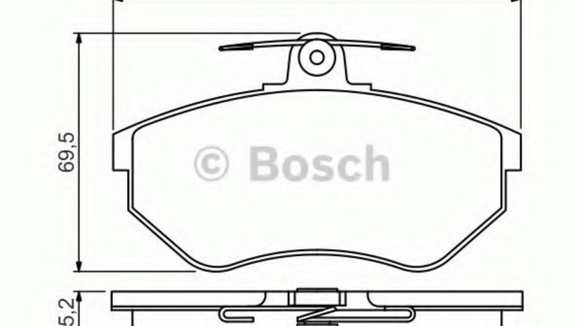 Set placute frana,frana disc VW LUPO (6X1, 6E1) (1998 - 2005) BOSCH 0 986 495 246 piesa NOUA