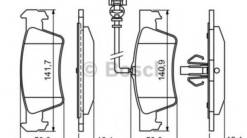 Set placute frana,frana disc VW MULTIVAN V (7HM, 7HN, 7HF, 7EF, 7EM, 7EN) (2003 - 2015) BOSCH 0 986 494 309 piesa NOUA