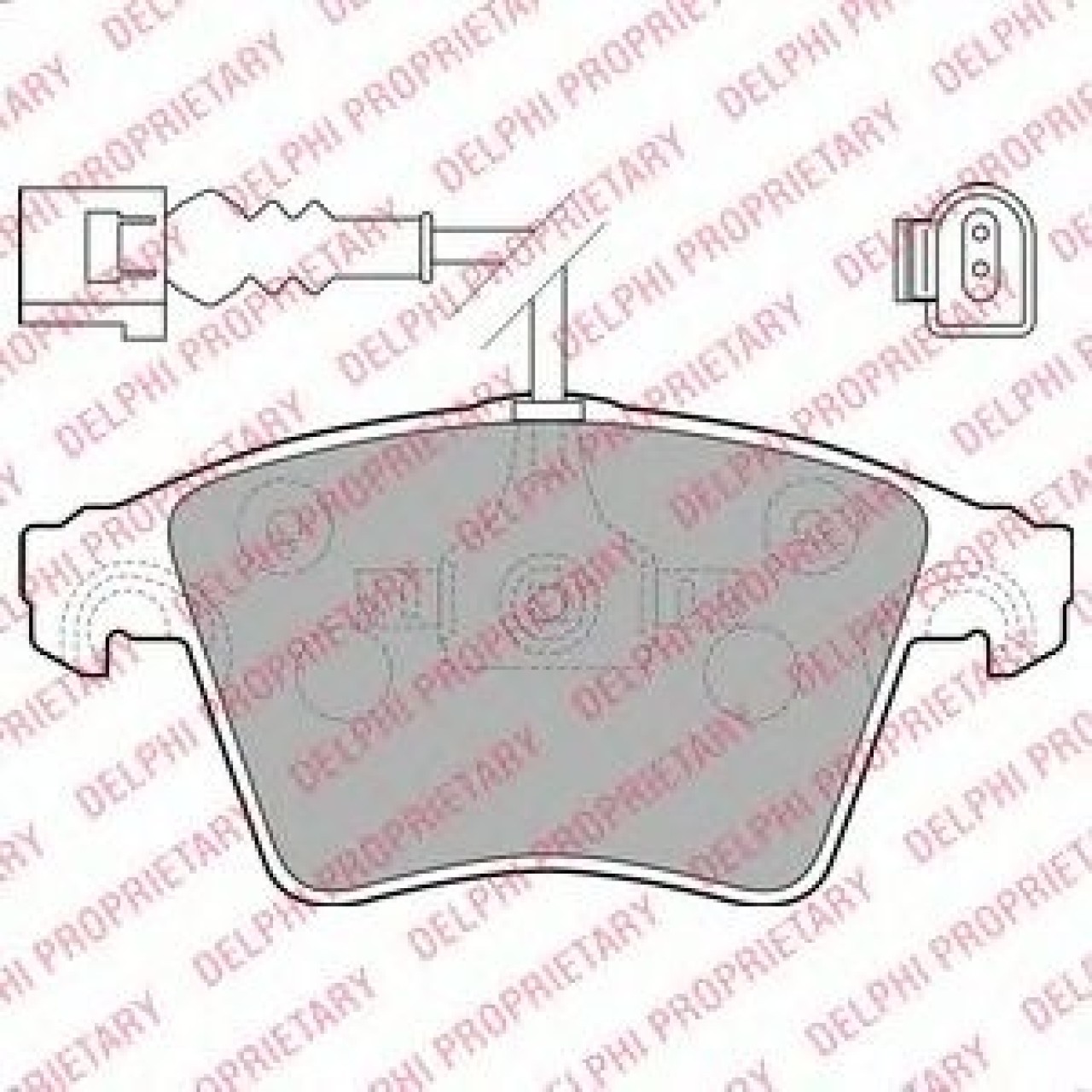Set placute frana,frana disc VW MULTIVAN V (7HM, 7HN, 7HF, 7EF, 7EM, 7EN) (2003 - 2015) DELPHI LP1914 piesa NOUA
