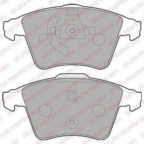 Set placute frana,frana disc VW MULTIVAN V (7HM, 7HN, 7HF, 7EF, 7EM, 7EN) (2003 - 2015) DELPHI LP222...