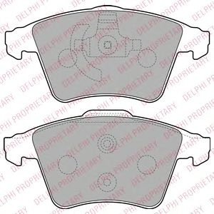 Set placute frana,frana disc VW MULTIVAN V (7HM, 7HN, 7HF, 7EF, 7EM, 7EN) (2003 - 2015) DELPHI LP2225 piesa NOUA