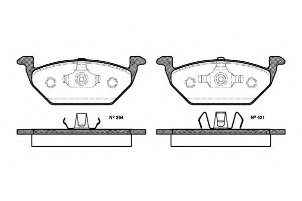Set placute frana,frana disc VW NEW BEETLE (9C1, 1C1) (1998 - 2010) REMSA 0633.20 piesa NOUA