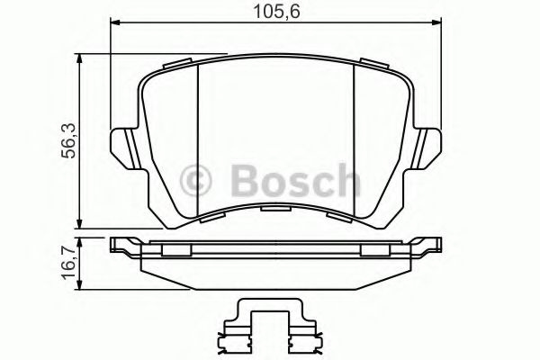 Set placute frana,frana disc VW PASSAT (362) (2010 - 2014) BOSCH 0 986 494 626 piesa NOUA