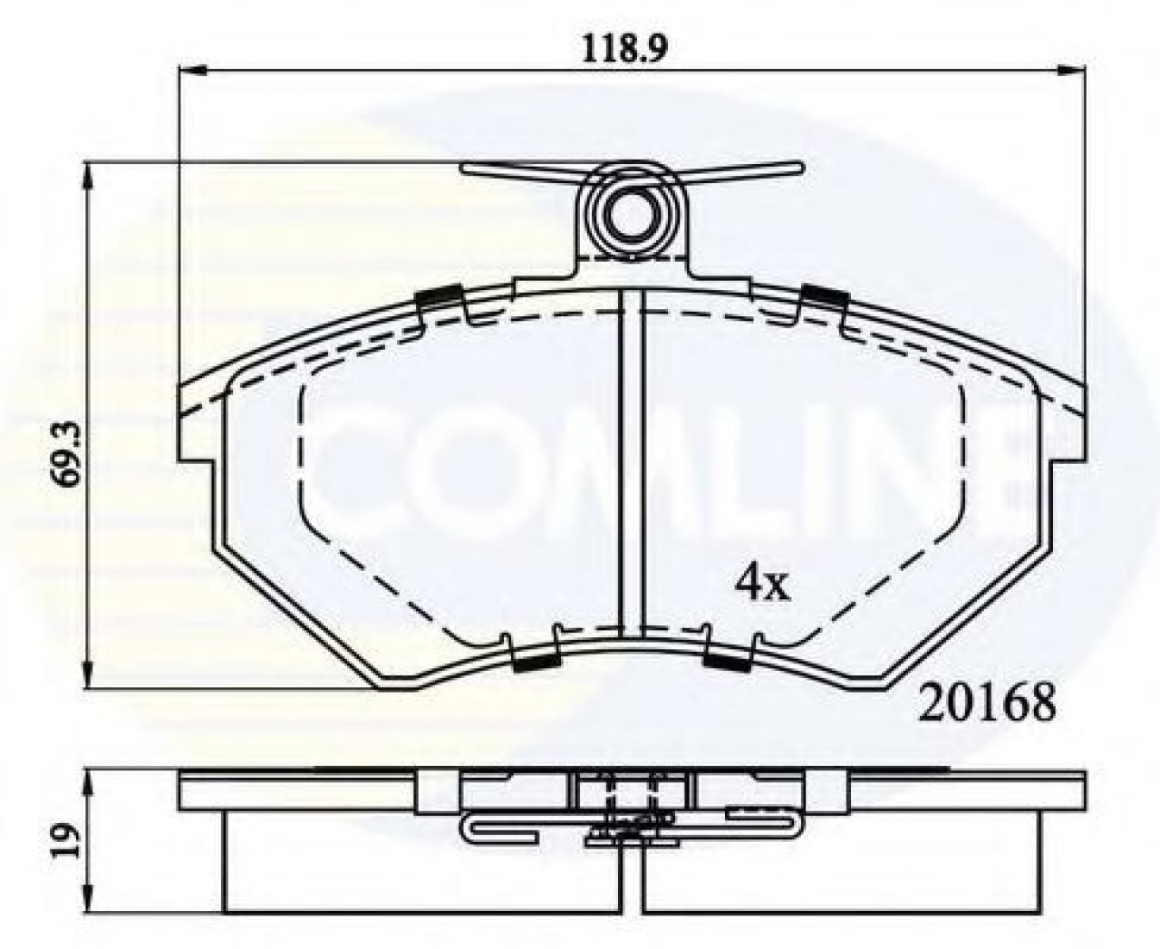 Set placute frana,frana disc VW PASSAT (3A2, 35I) (1988 - 1997) COMLINE CBP0511 piesa NOUA