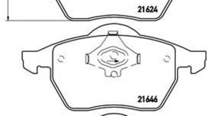 Set placute frana,frana disc VW PASSAT (3B2) (1996 - 2001) BREMBO P 85 036 piesa NOUA