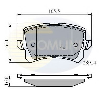 Set placute frana,frana disc VW PASSAT (3C2) (2005 - 2010) COMLINE CBP01712 piesa NOUA